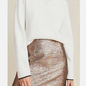 Hutch Anthropologie Sz 6 ANNALEE Shimmer Mettalic Gold Mini Skirt